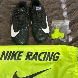 Women’s NIKE Zoom Rival S9 Paint Splatter Black Indigo Fog Track Shoes